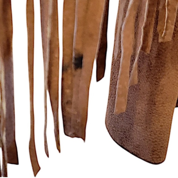 Winlit Suede Fringe Vintage Jacket Fully Lined Western Gender Neutral 1970s - Picture 5 of 7